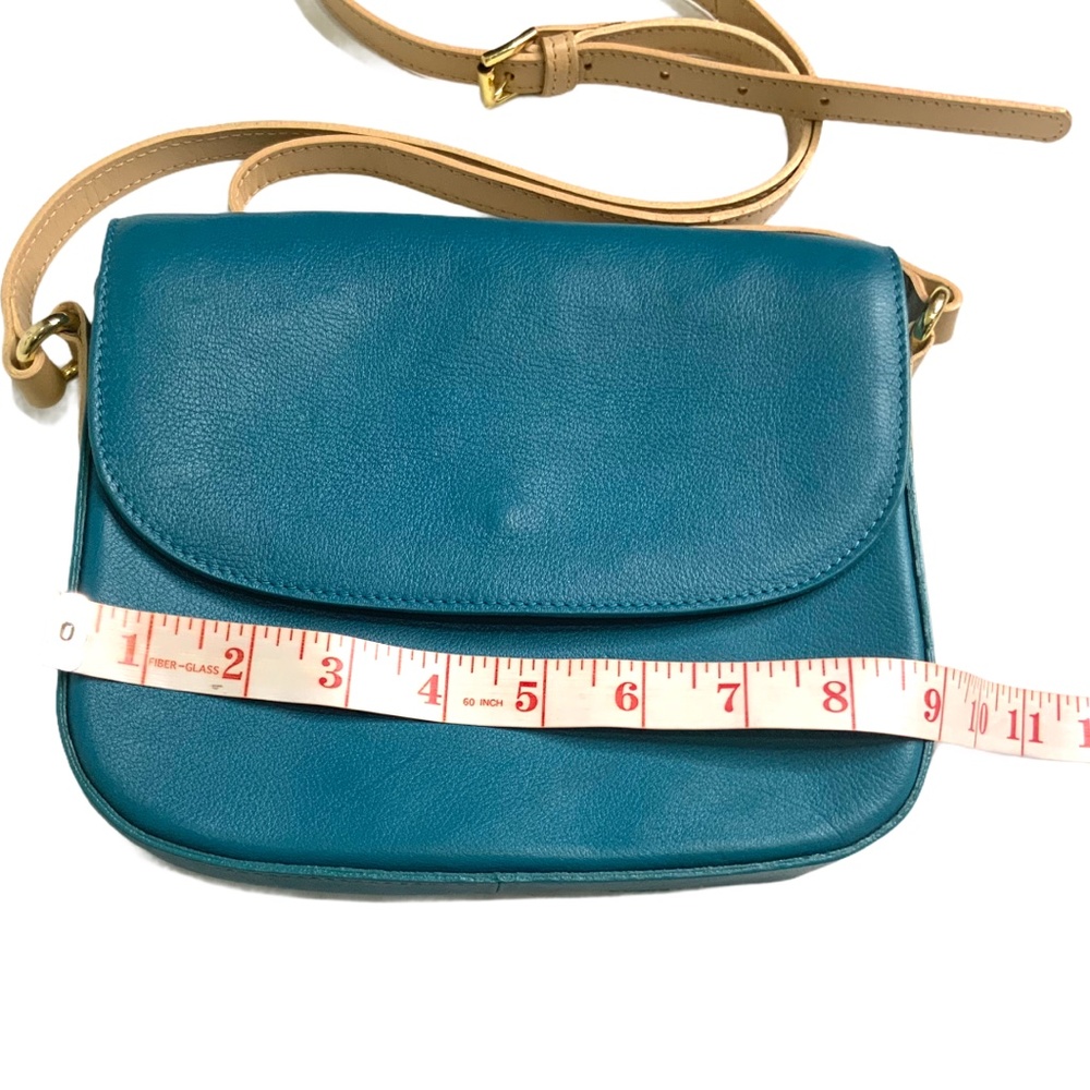 BATA 100% Genuine Leather Teal Green CrossBody Bag - Picture 5 of 8